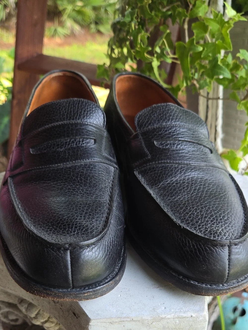 J. M. Weston Black French Luxury Style 180 Pebblegrain Leather Loafer